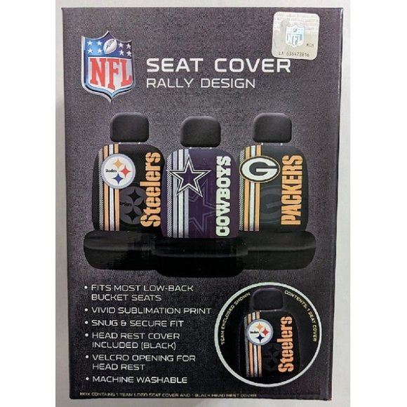🏈🆕 PITTSBURGH STEELERS RALLY CAR SEAT COVER - NFL - UNISEX - 1 SEAT COVER - Picture 2 of 2